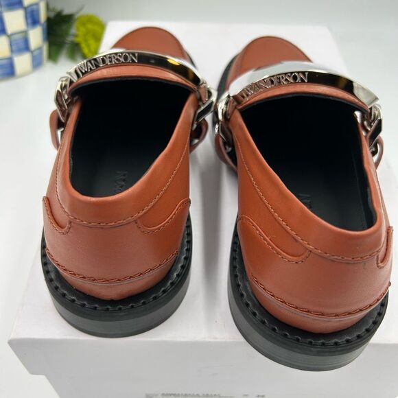 Men’s JW Anderson, gourmet chain leather loafers size 39 made in Italy main image 6